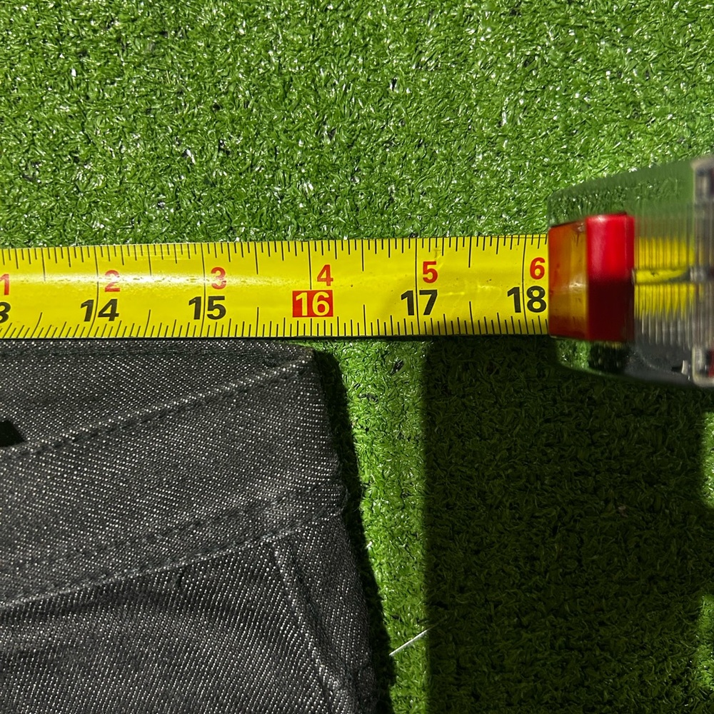 Unbranded Brand Jeans Mens 32 Black UB304 Straight Fit 14.5 oz Selvedge Raw - Picture 5 of 8